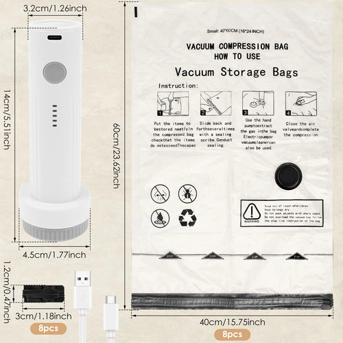 Travel AirLock Storage Bags with USB Electric Pump